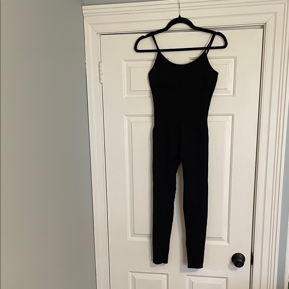 OQQ Black unitard jumpsuit black medium new no tags